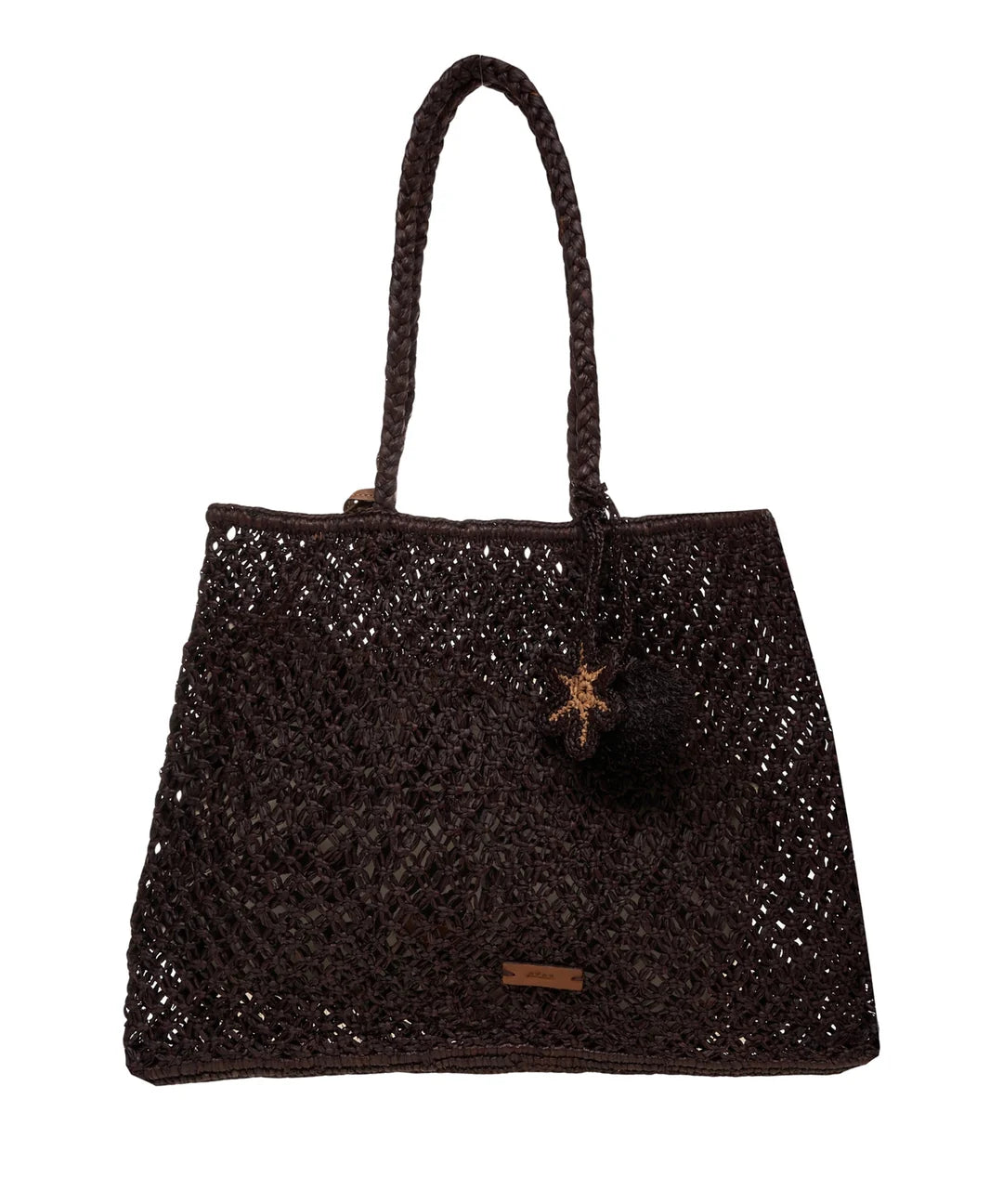 Shopper in rafia intrecciata