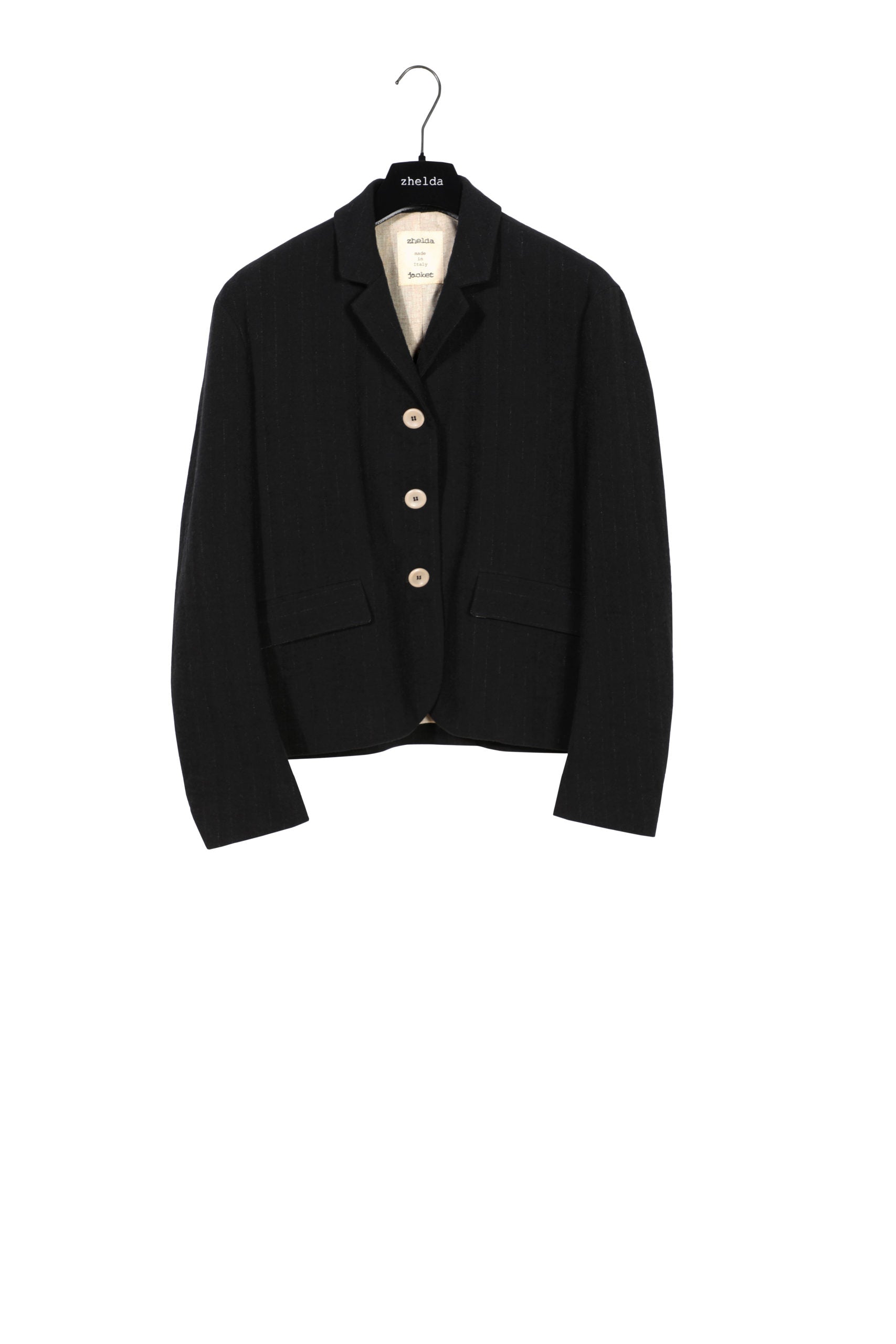 Giacca gessata cotone lana lino “ikigai”