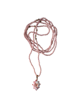 Collana lunga perline di conteria rosa Cristina Lanza