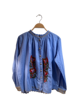 Camicia in cotone con ricami
