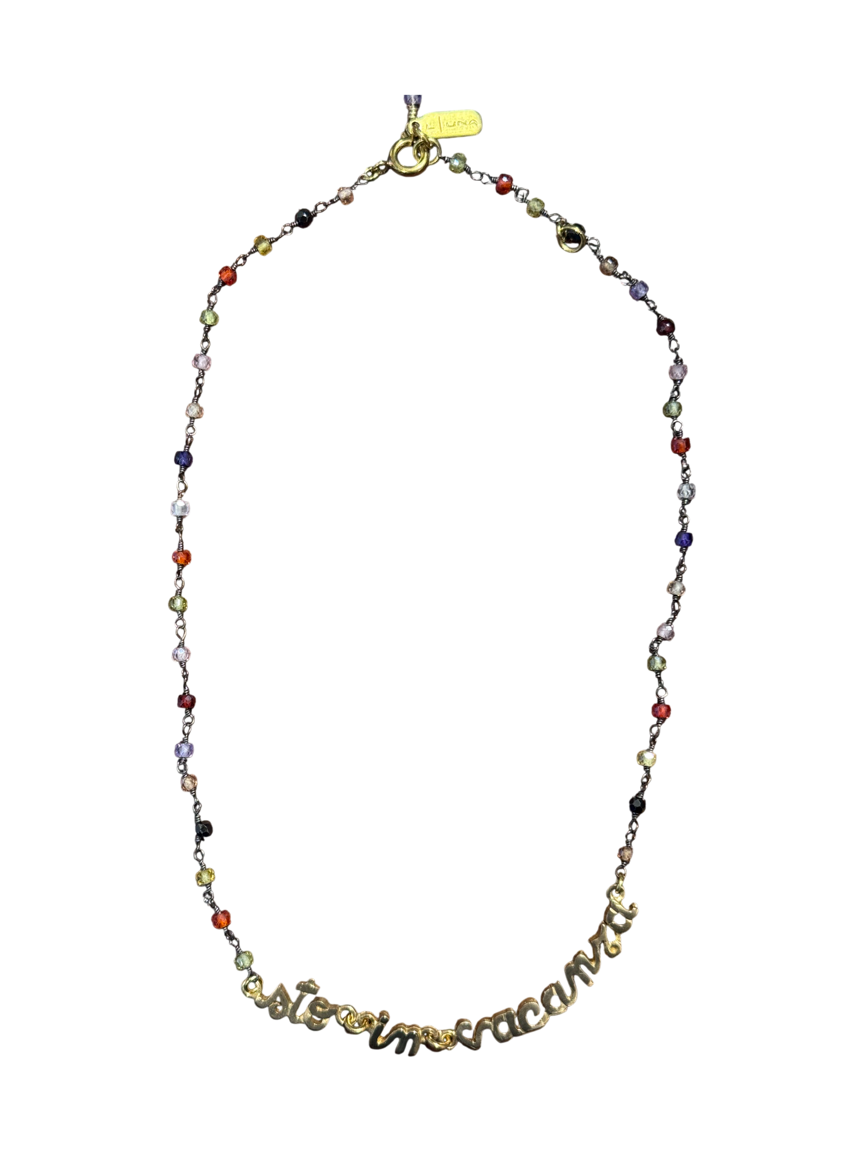 Collana corta rosario cristalli colorati Francesca Maida