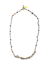 Collana corta rosario cristalli colorati Francesca Maida