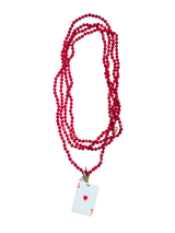 Collana lunga cristalli rossi Francesca Maida