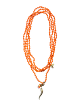 Collana lunga cristalli arancio Francesca Maida