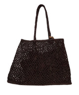 Shopper in rafia intrecciata