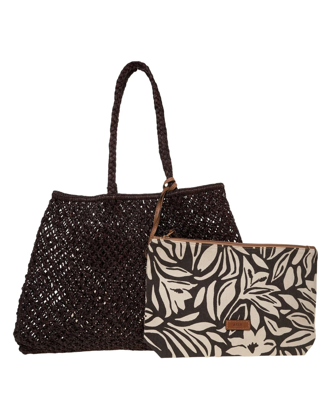 Shopper in rafia intrecciata