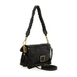 Borsa a tracolla "AGNESE" in pelle di vacchetta intrecciata tinta in capo