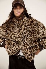 Bomber in eco fur animalier