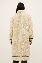 Cappotto lungo in eco fur