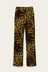 Pantalone in velluto animalier