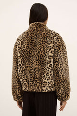Bomber in eco fur animalier