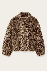 Bomber in eco fur animalier
