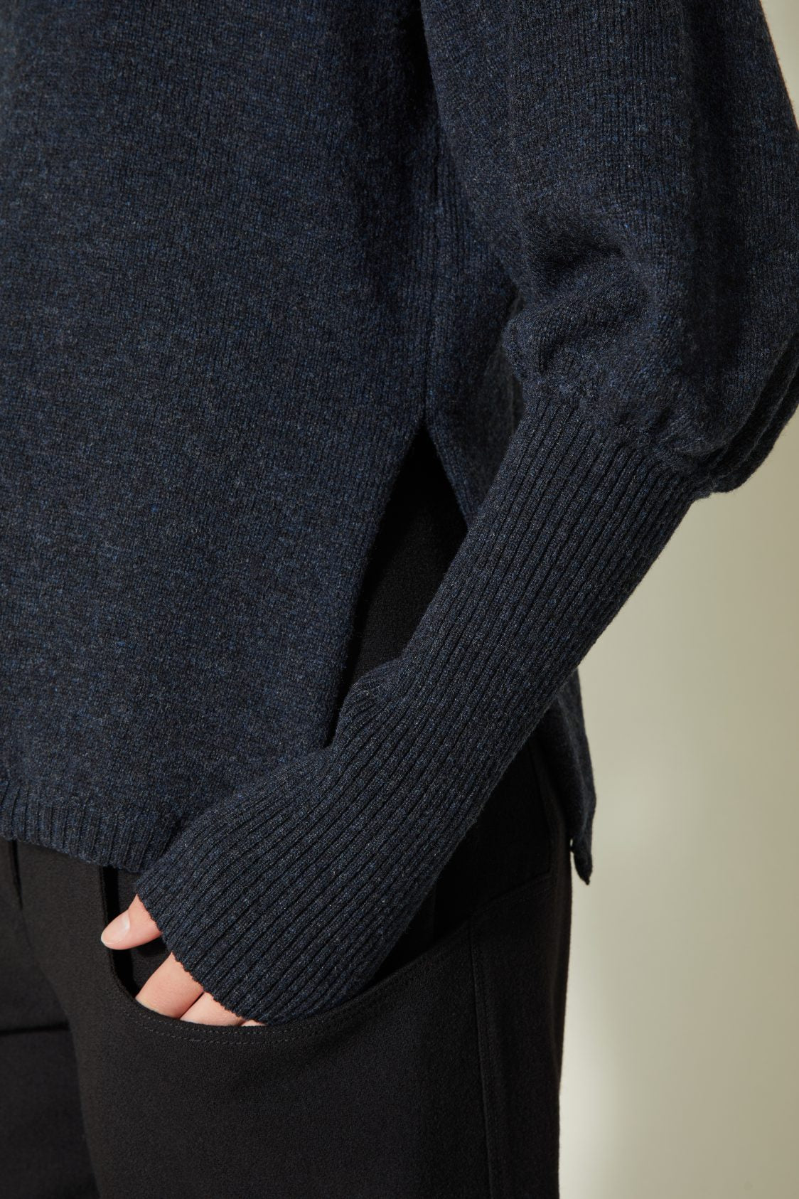 Maglione in lana collo alto