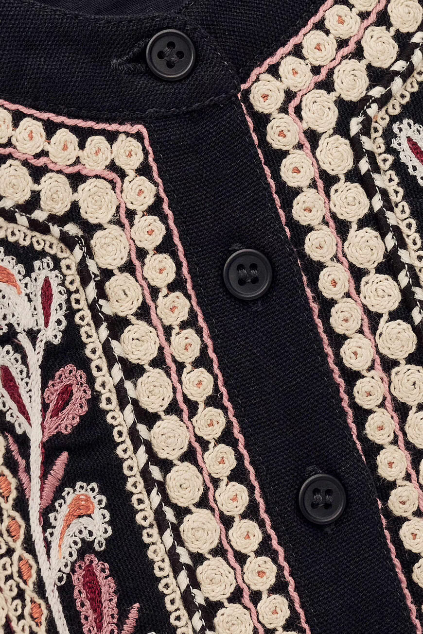 Blusa ampia ricamata