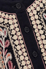 Blusa ampia ricamata