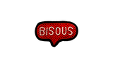 Spilla ricamata a mano "Bisous"