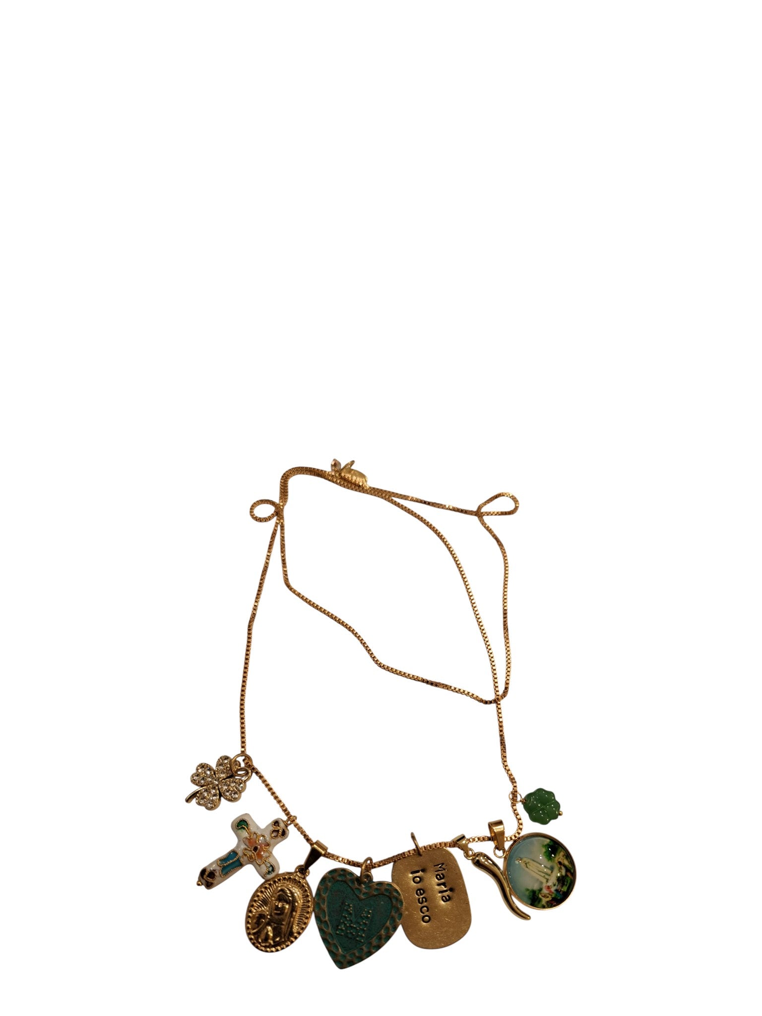 Collana amuleti "Maria io esco"