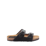 Sabot con fasce in pelle suede