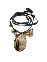 Collana chocker nastro di seta "Small steps every day" - Jocabilab