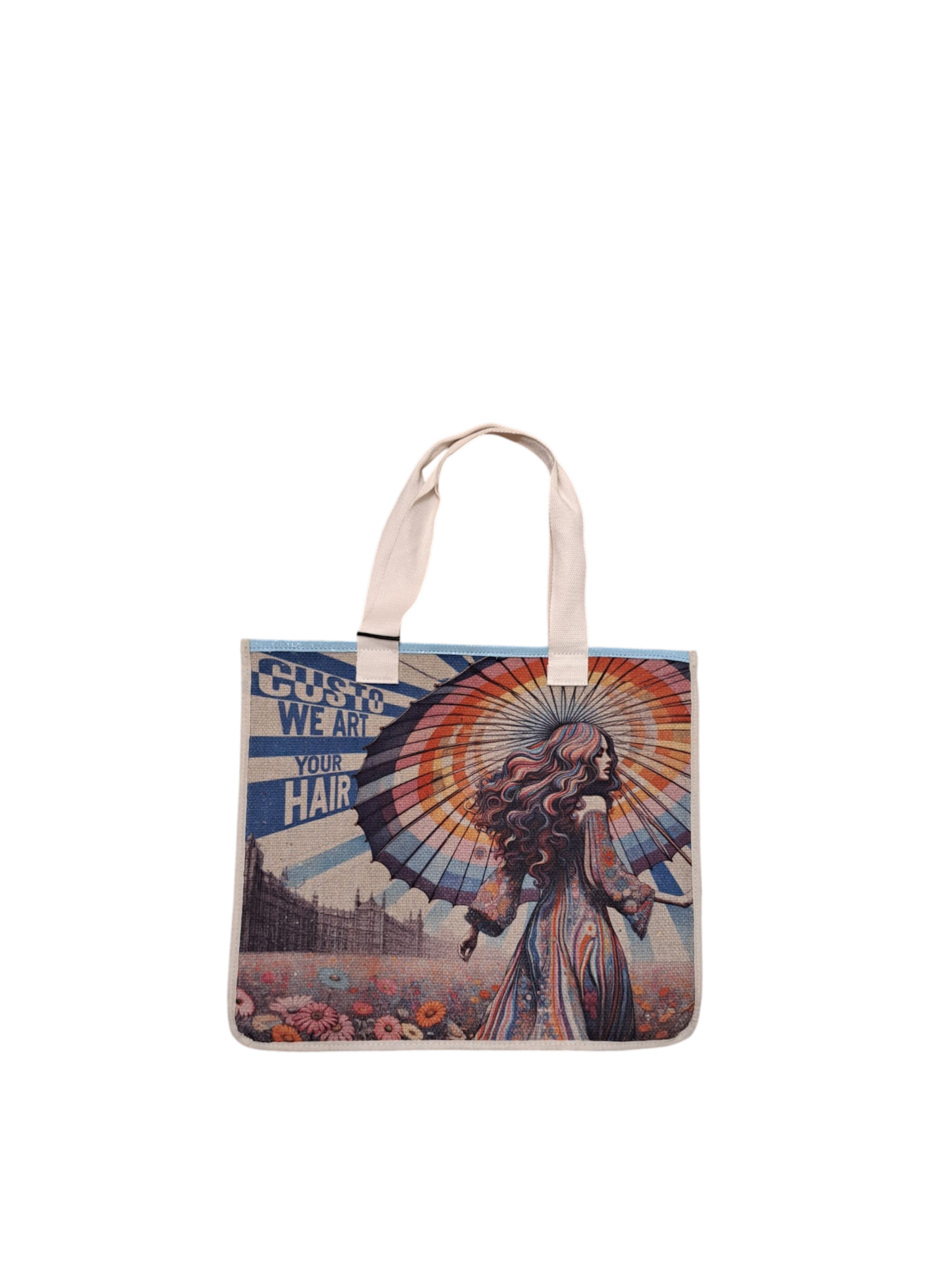 Shopper reversibile CUSTO barcelona small - sky