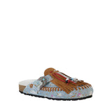 Sabot con tomaia in paint denim