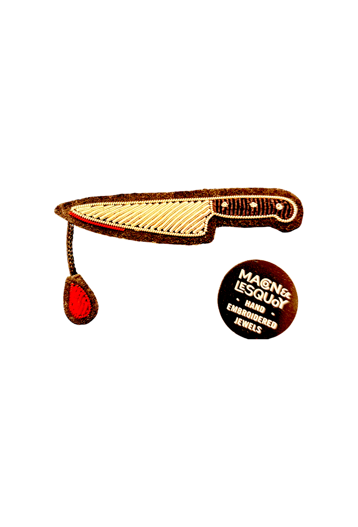 Spilla ricamata a mano "knife" - M&L