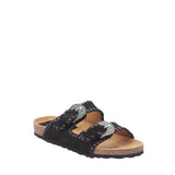 Sabot con fasce in pelle suede