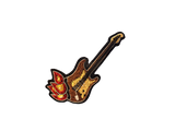 Spilla ricamata a mano "Burning guitar" - M&L
