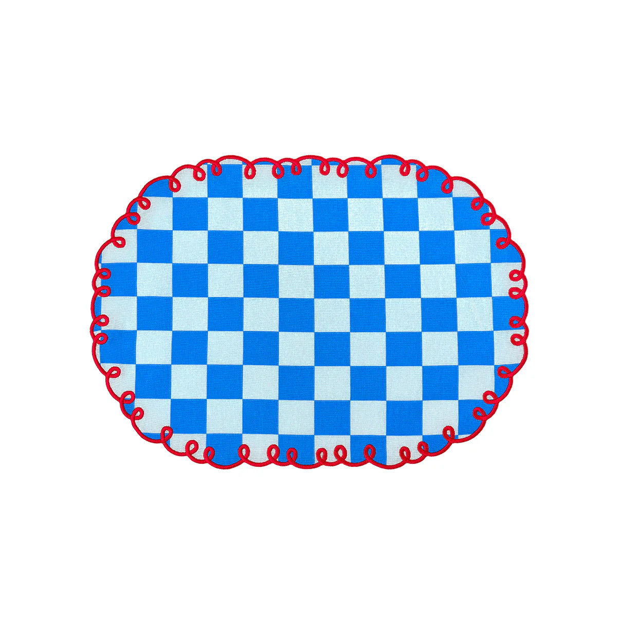 Tovagliette  azzurro - blu con bordo ricamato set da 2 - Bitossi home