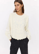 Blusa in cotone ricamata