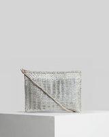 Clutch sottile in pelle con intreccio Vipera the Label