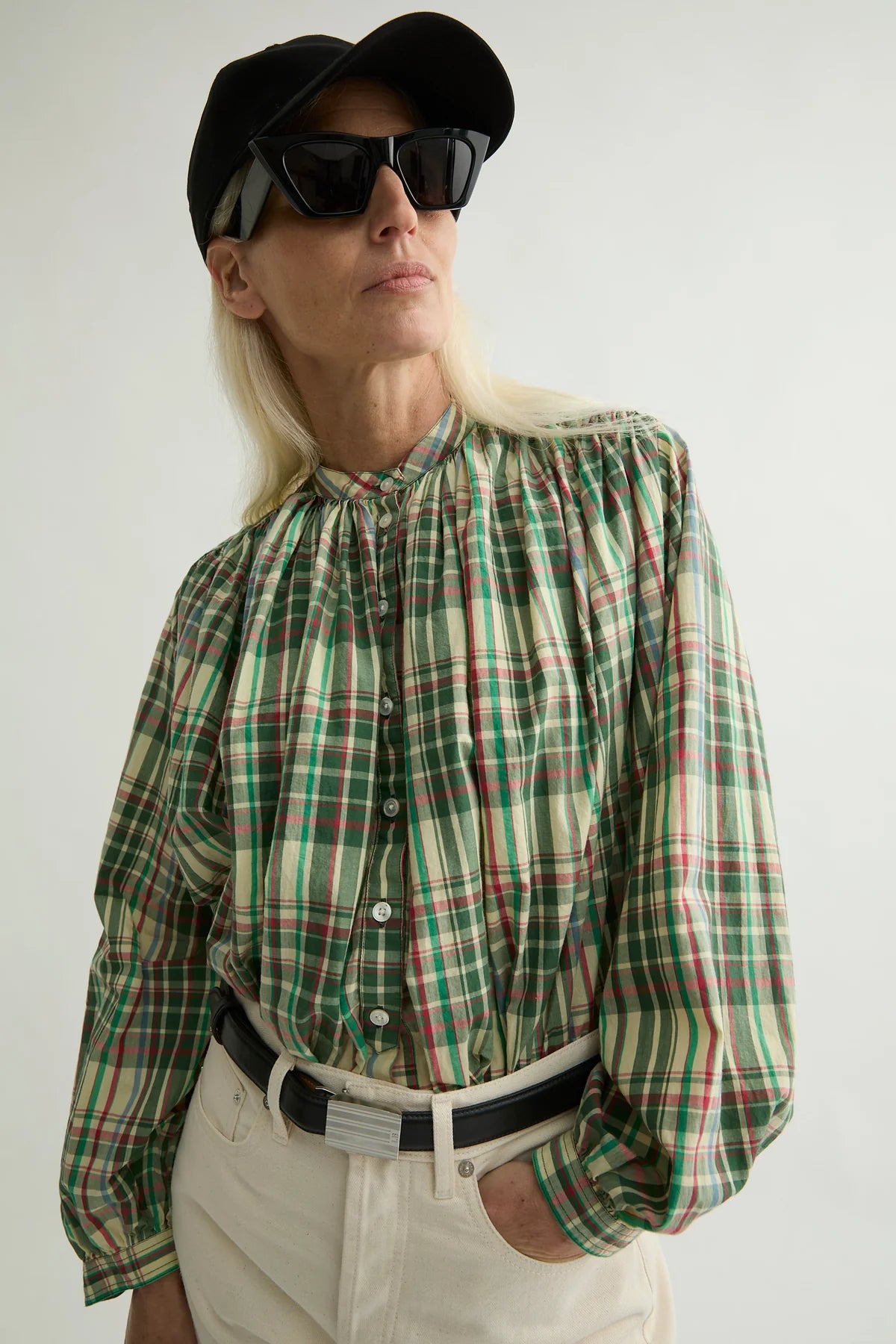 Camicia in cotone a quadretti