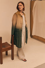 Trench leggero midi taglio dritto con motivo tie-dye