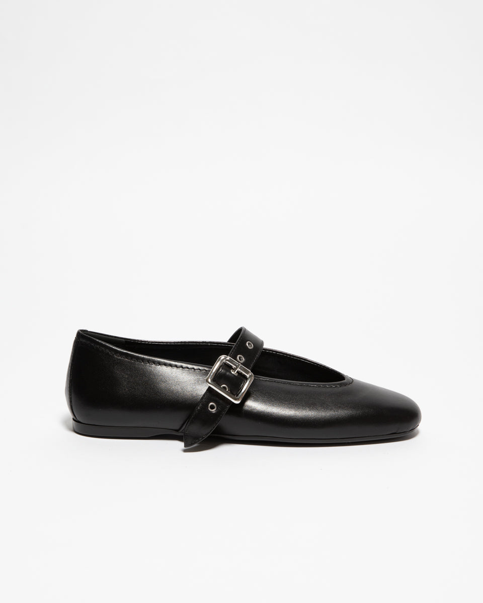 Mary Jane in pelle nera