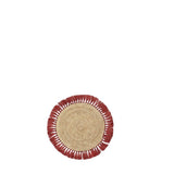 Sottopiatto con frange bordeaux