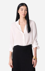 Camicia in seta scollo a V