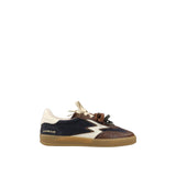 SNEAKER CLUB PATCHWORK NAVY, MARRONE E BURRO