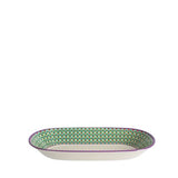 Piatto ovale pop stripes melamina colorato 22 x 43 cm