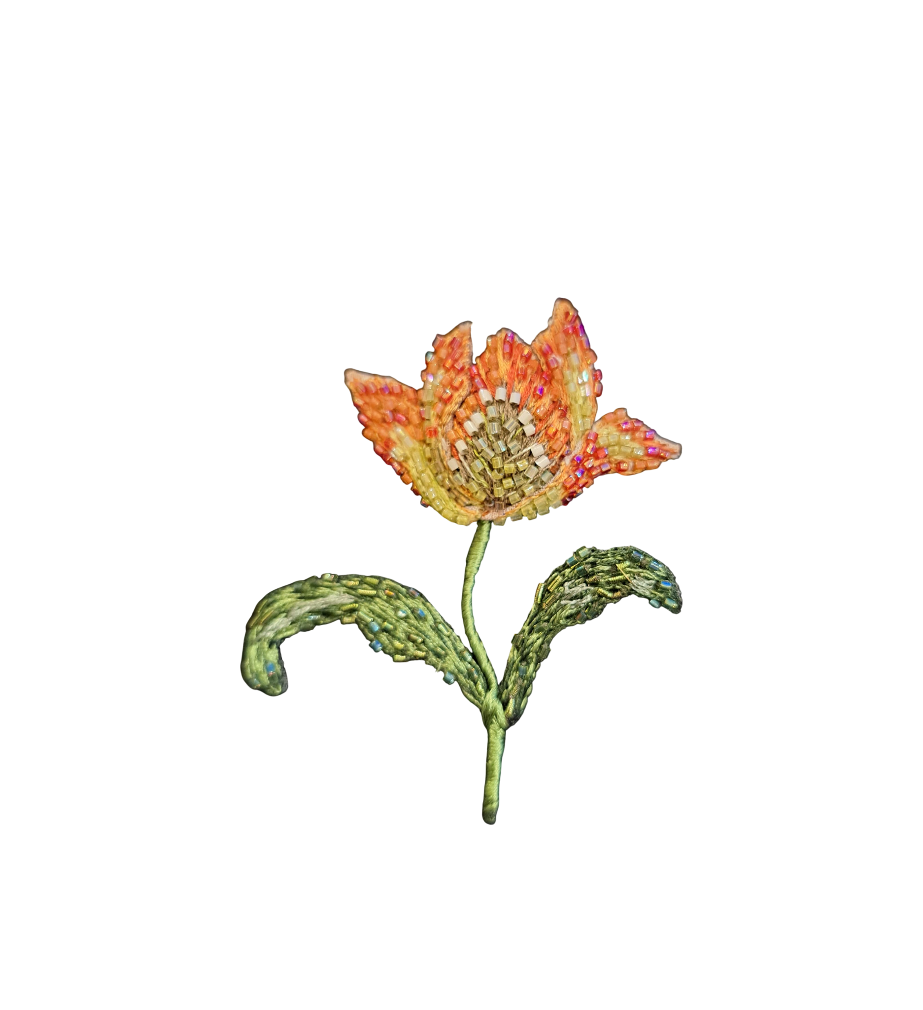 Spilla Trovelore - Yellow red parrot tulip