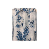 Camicia in cotone e seta con stampa floreale