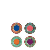 Set 4 piatti dessert pop stripes melamina colori assortiti