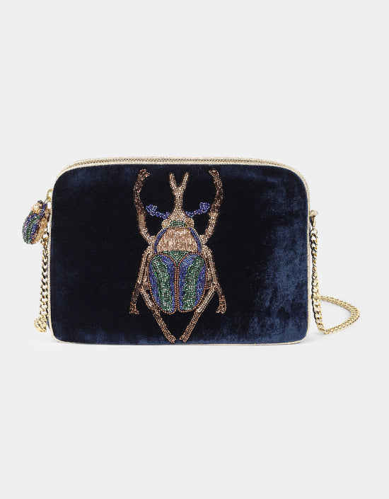 Borsa a tracolla Beetle Velvet Olivia Dar