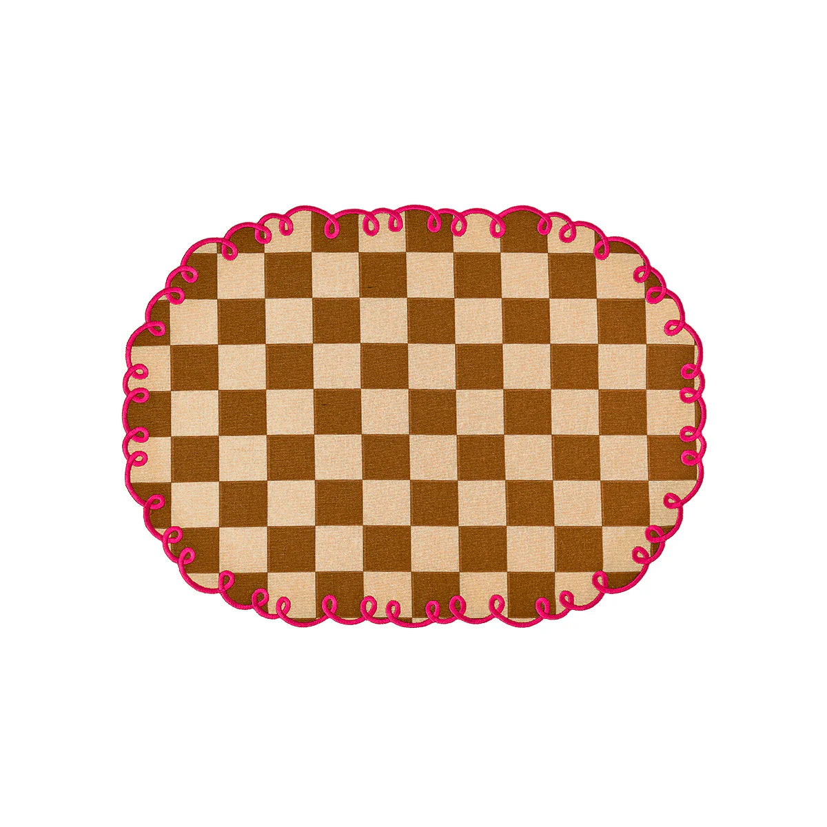 Tovagliette  ecrù/marrone con bordo ricamato set da 2 - Bitossi home
