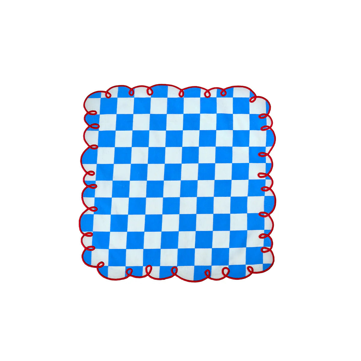 Set 2 tovaglioli azzurro/blu bordo ricamato - bitossi home