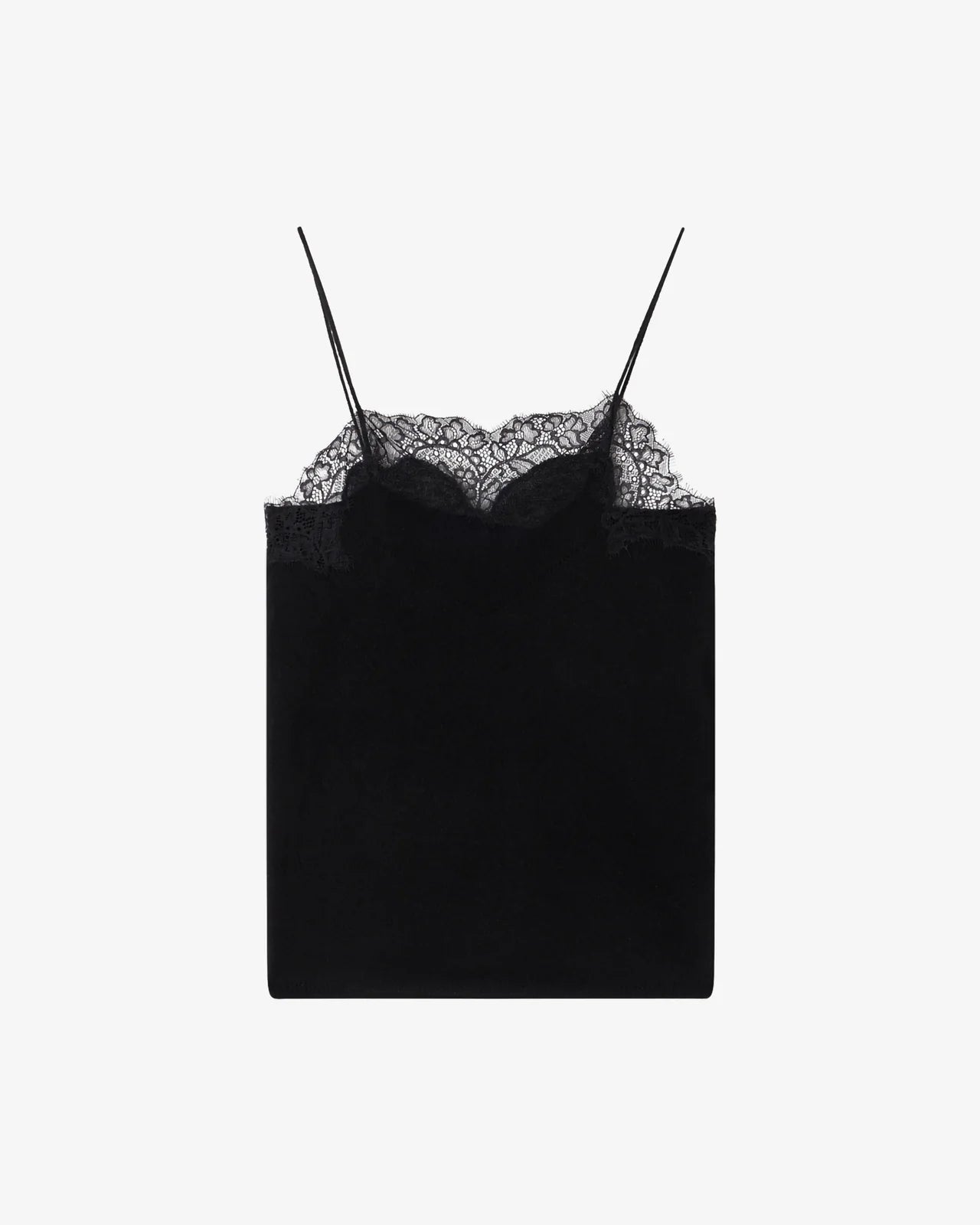 top nero misto lana con pizzo Mes Demoiselles