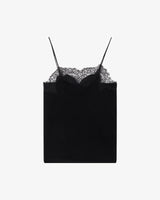 top nero misto lana con pizzo Mes Demoiselles