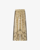 Pantaloni luminosi in seta dorati Mes Demoiselles