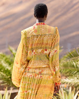 Blusa dorata con ricami Mes Damoiselles