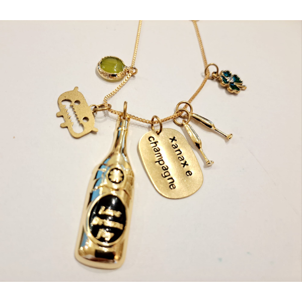 Collana "Xanax e champagne"