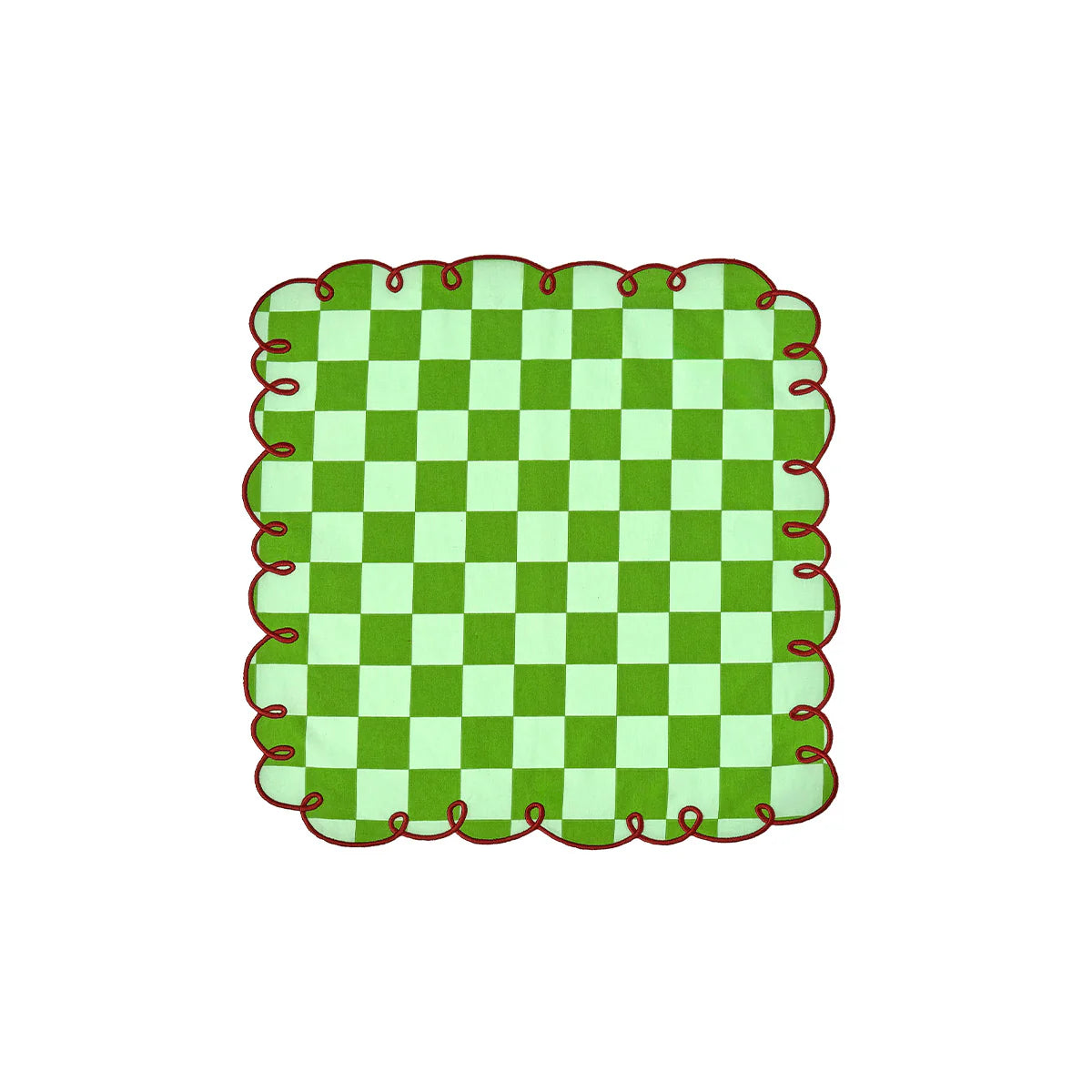 Set 2 tovaglioli verde scuro/verde menta bordo ricamato - bitossi home